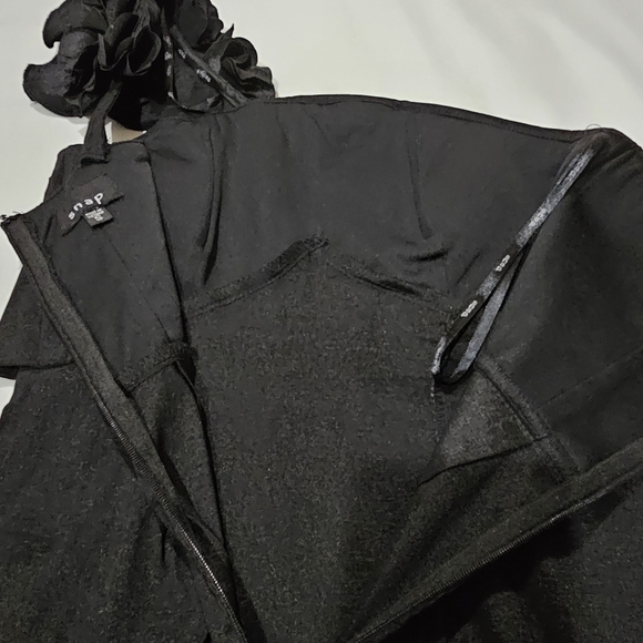 One-Shoulder ✦ Black Tiered Bust Cocktail Dress ✦ w/ Padded Lining & Stretch S - Picture 10 of 16